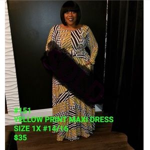 Beautiful Gold & black maxi dress